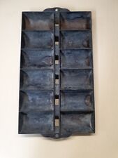 VINTAGE CAST IRON FRENCH ROLL PAN 12 LOAVES picture