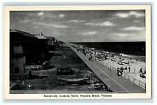 c1930's Boardwalk Looking North Virginia Beach Virginia VA Vintage Postcard picture