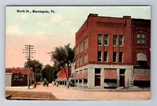 Bennington VT-Vermont, North Street, Antique, Vintage Souvenir Postcard picture