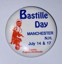 Bastille Day Manchester NH Button Pin New Hampshire Centre Franco-Americain 642 picture