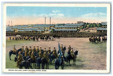 c1920's Grand Review Camp Devens Ayer Massachusetts MA Army Horse Postcard picture