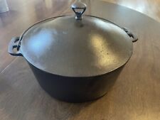 Antique 1920’s Wagner Ware No. 8 Cast Iron Round Roaster & Whistle Top Lid picture