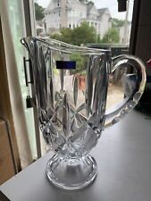 WATERFORD Lead Crystal Glass FOOTED PITCHER, 9-3/4”, New without Box, Pristine picture