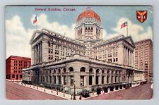 Chicago, IL-Illinois, Federal Building Antique c1910, Vintage Souvenir Postcard picture