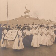 1910s RPPC Temperance Parade Methodist Episcopal Church Prohibition Postcard 2 picture