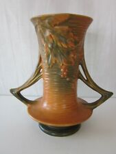 Antique Roseville Bushberry brown vase 34-8, made in 1948 - 8