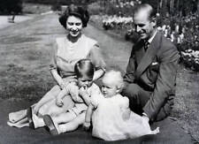 Royalty Princess Elizabeth II and the Duke with their children OLD PHOTO picture