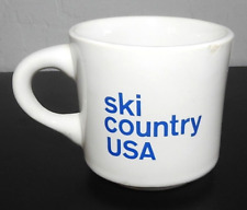 Vintage 1970s Ski Country USA Colorado Cermic Mug Ski Resort Diner Style Mug picture