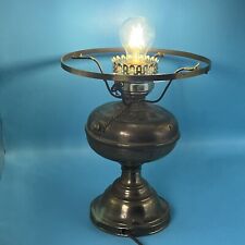 Vintage Brass Colored Art Nouveau Style Electric Lamp Works Great 16” X 10” picture