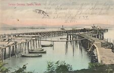 Salmon Cannery Ilwaco Washington WA Boats Dock 1907 Postcard picture