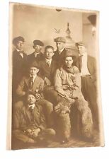 Vintage Real Photo Postcard Of Boys - Cowboy Costume Fur Chaps RPPC Antique picture