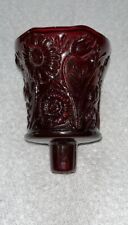 Vintage Homco Red Glass Floral Daisy Peg Votive Candle Holder picture