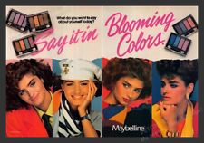 Maybelline 1980s Print Advertisement (2 Pages) 1984 Cosmetics Eye Shadows picture