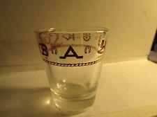 Vintage Cowboy Branding  Horseshoe Cattle Brands Rope Standard Shot Glass-new picture