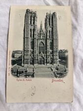 Eglise St Gudule Bruxelles Belgium Vintage Postcard Stengel & Co Dresde Embossed picture