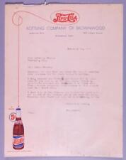 1946 Pepsi-Cola Letter with 5¢ Bottle Contents about a fire. B8S3 picture