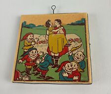 Vintage 1930's Snow White & 7 Dwarfs Gladding McBean Tile picture
