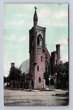 Elkhart IN-Indiana, St. John's Episcopal Church, Vintage c1913 Souvenir Postcard picture