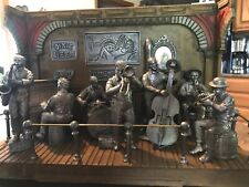 VERY RARE MICHAEL RICKER New Orleans Jazz Band Collection PEWTER FIGURINES 28Lbs picture