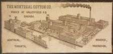 Antique Montreal Cotton Company Woven Textile Canadian Advertising Banner picture