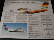 UNIQUE ~ De Havilland Canada DHC-8 Dash 8 Airplane Aircraft Profile Data Print picture