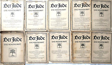 Der Jude (The Jew) A monthly magazine in German, 1919-1924, 9 issues 1919 Berlin picture