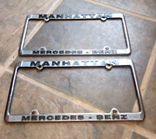 MANHATTAN MERCEDES - BENZ NY Metal Dealership License Plate Frame PAIR picture