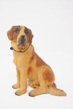 Vintage Swiss Wood Carved St. Bernard Dog Figurine No Cask 3.5