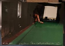 Naked photo of Peter Doherty playing billiards A3 colour picture