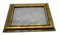 Vintage 1990's Antiqued Gold 5x7 Wood Picture Frame w Glass Desk or Wall picture