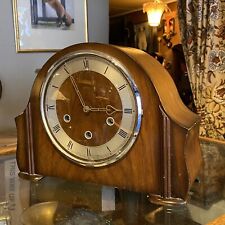 Antique Fully Working Smiths Westminster Chime Mantle Clock Wood Art Deco picture