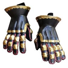 The Cursed Black Knight Functional Steel Practice Medieval Armor Gauntlet Gloves picture