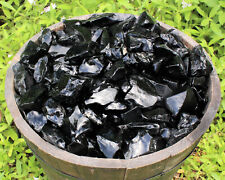 1/4 lb Bulk Lot Natural Rough Black Obsidian Raw Rock Stone Crystal Healing 4 oz picture