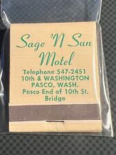 VINTAGE MATCHBOOK - SAGE 'N SUN MOTEL - PASCO, WASHINGTON - UNSTRUCK BEAUTY picture
