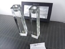 Oleg Cassini Pair Of amazing crystal Candlestick Holders 8 Inch picture