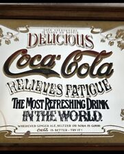 70’s  ORIGINAL Vintage Coca Cola Mirror Sign 