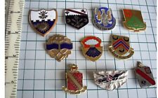 1940s Vintage U.S. Military DUI Regimental Badges. Interesting Collection of 10 picture
