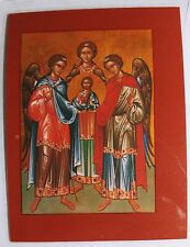 Synaxis of the Holy Archangels Michael, Gabriel, Raphael laminated Prayer Card picture
