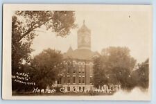 Kansas KS Postcard RPPC Photo Harper County Court House Building c1910's Antique picture