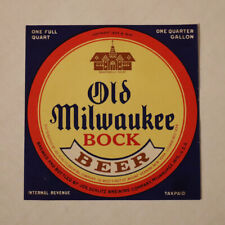 Old Milwaukee Bock Beer Quart Label IRTP Mount Vernon NY picture