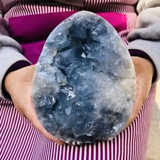 7.74B Natural Beautiful Blue Celestite Crystal Geode Cave Mineral Specimen 601 picture