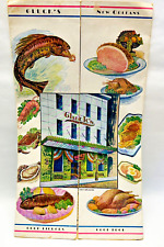 Gluck's Restaurant Menu Royal Street in New Orleans Louisiana 1940's 50's picture