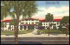 C1940s Daytona Beach FL PRINCESS ISENA HOTEL Unused Linen Florida Postcard 65 picture