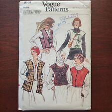 Vogue Patterns 9561 Womens Vest 5 Options Size Medium Uncut Vintage 1970s picture