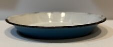 Enamelware Blue & White Pie Pan Baking Dish Plate Tray Farmhouse Primitive 10” picture