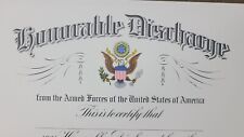 US Army Honorable Discharge Certificate (Original Issue) picture