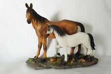 Mare And Foal Figurine, Thoroughbred Horses, Original Box, Equestrian Decor picture