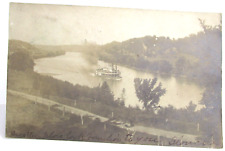1907 McConnelsville Ohio Oh. RPPC Real Photo Postcard Of Riverboat in Ohio River picture