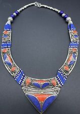 A Very Fine Vintage Himalayan Tibetan Jewelry Necklace Natural Stones picture