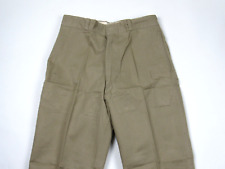 Vtg 60s 1968 US Army Khaki Chino Pants 29.5 x 27.5 Uniform Twill Trouser USGI picture